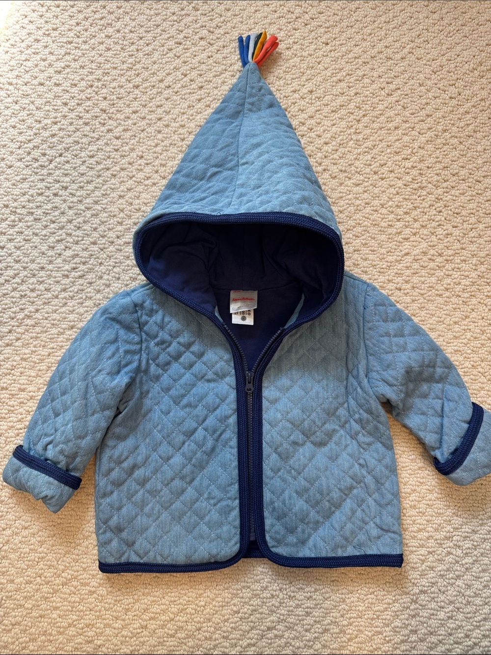 Hanna Andersson Baby Quilted Chambray Jacket